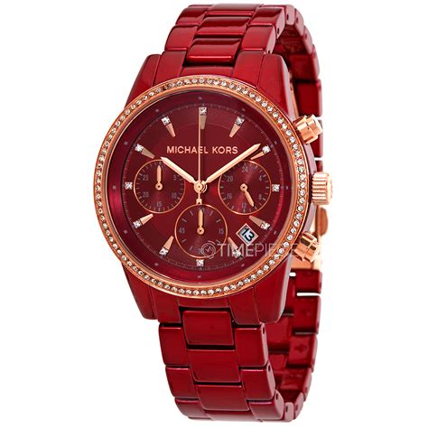 michael kors red watches|michael kors red watch women.